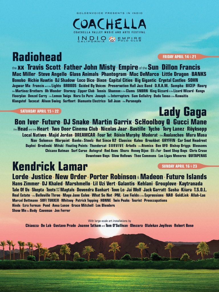 Coachella Festival 2017 lineup